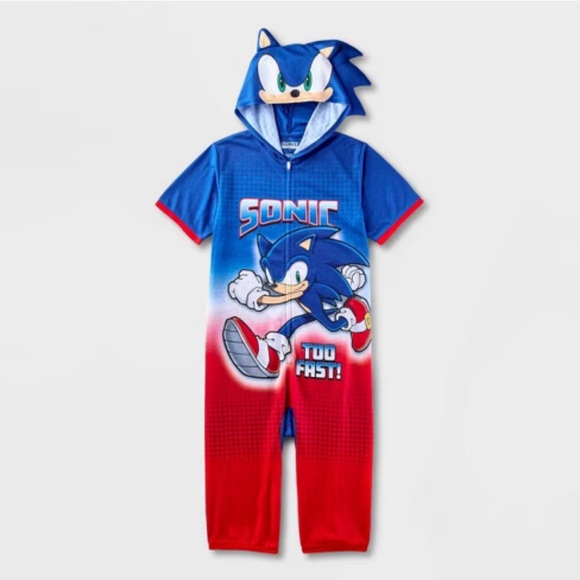 NWT Boys Sonic the Hedgehog union suit - Picture 2 of 4